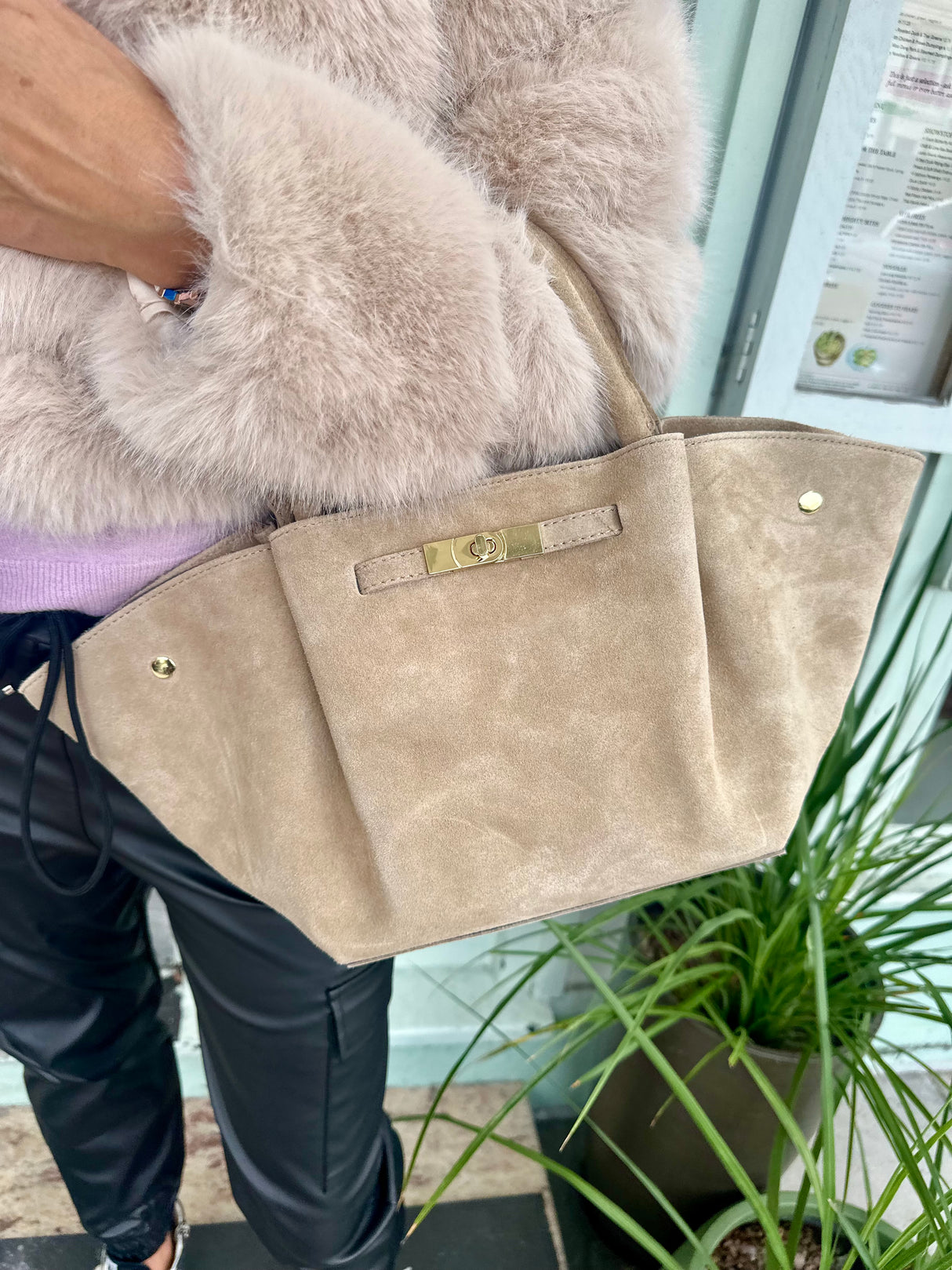 Anastasia Faux Fur Coat - Cream