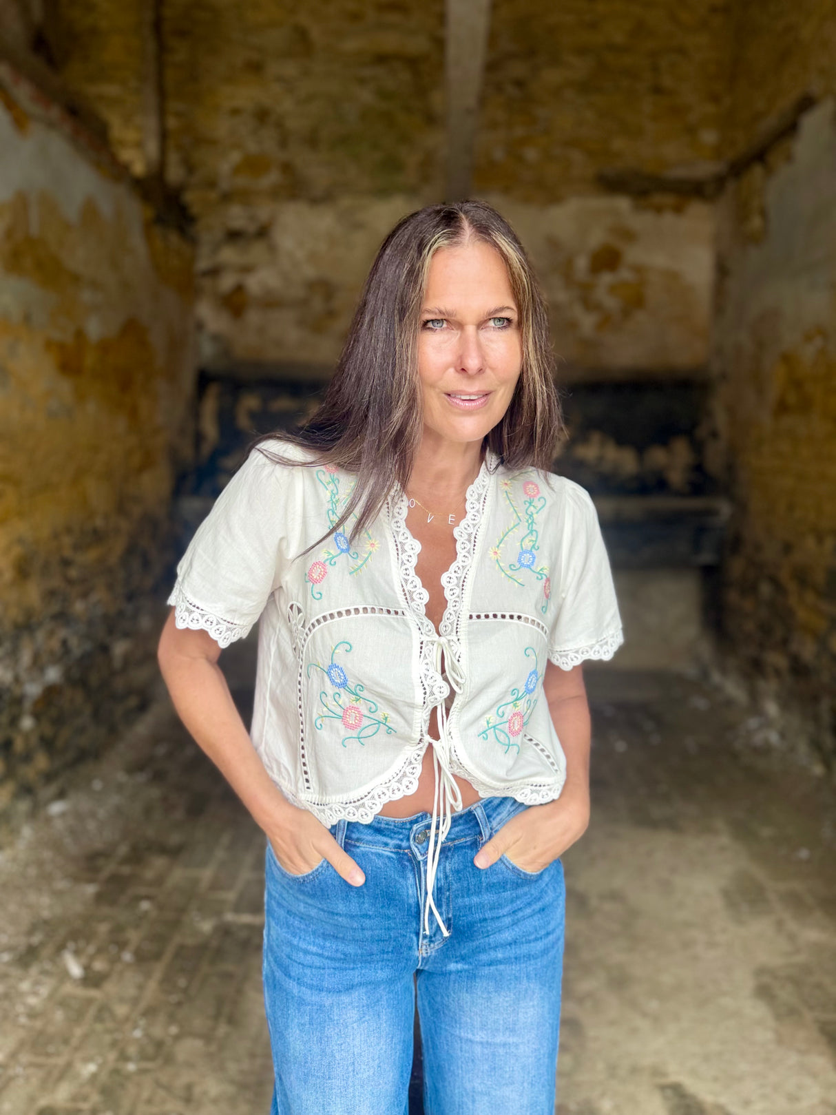 Muse Tie Blouse - White