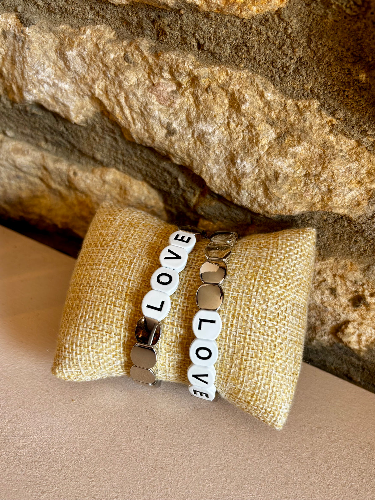 Tile Bracelet - Silver Love