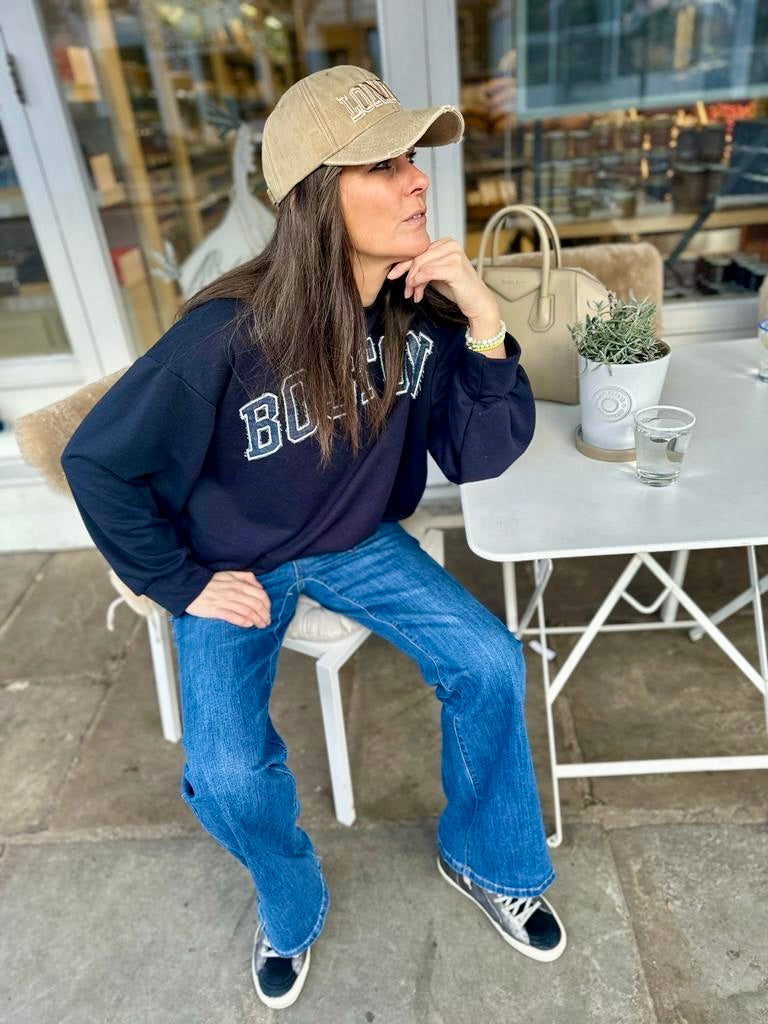 Crush Wide Leg - Mid Wash