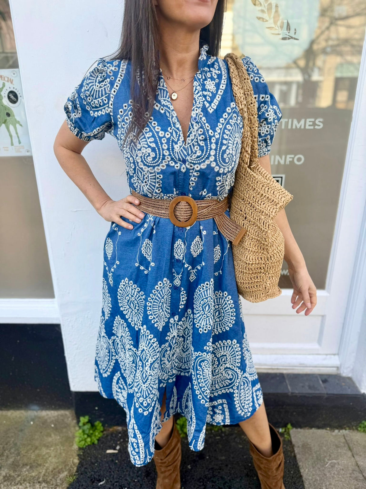 Bleu Printed Midi Dress