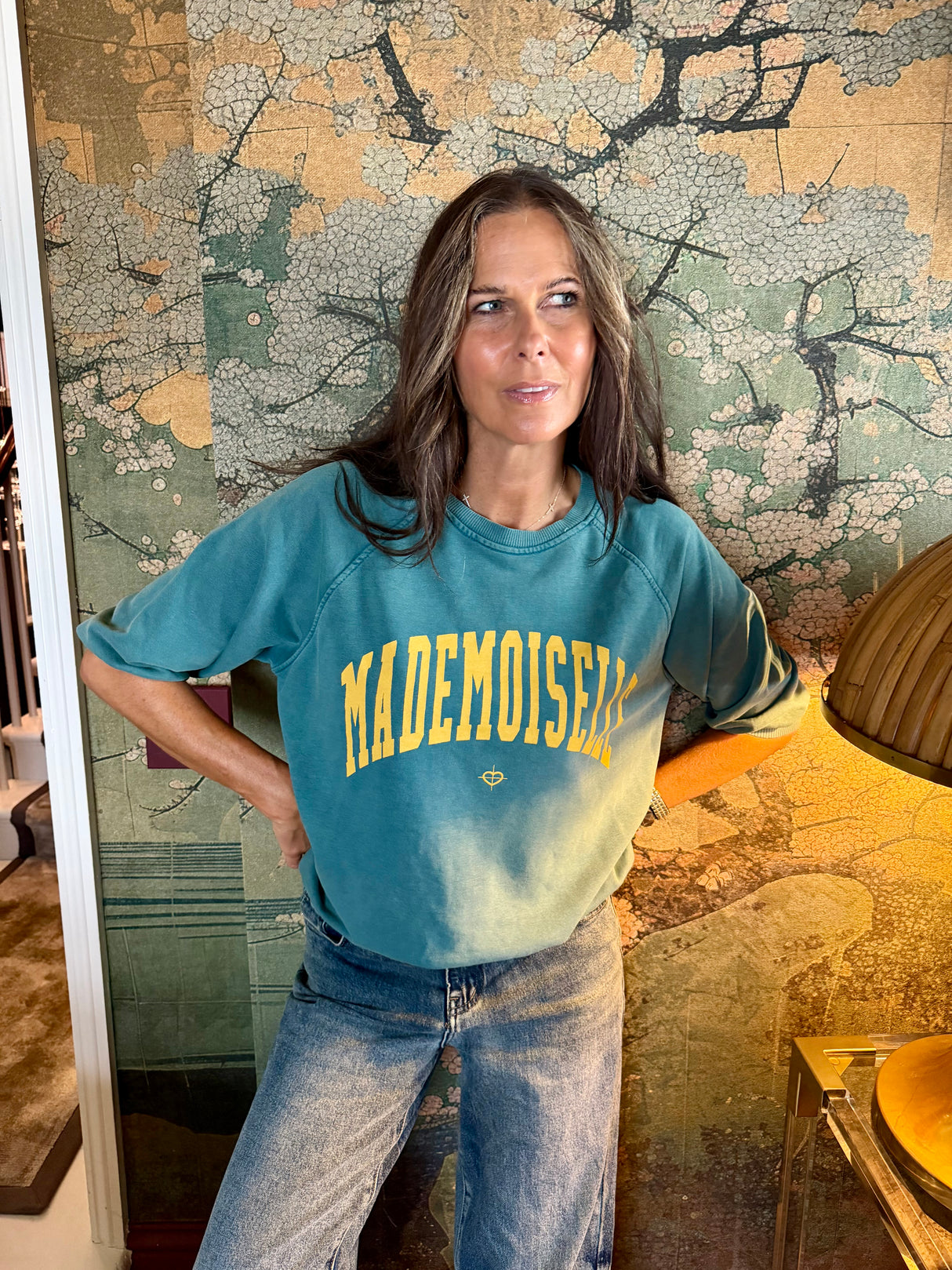 Mademoiselle Sweatshirt - Green/Yellow