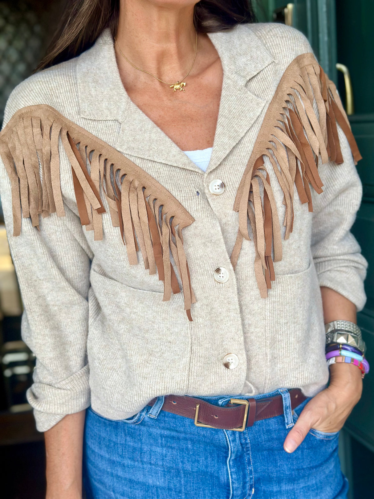 Beth Tassel Knitted Jacket