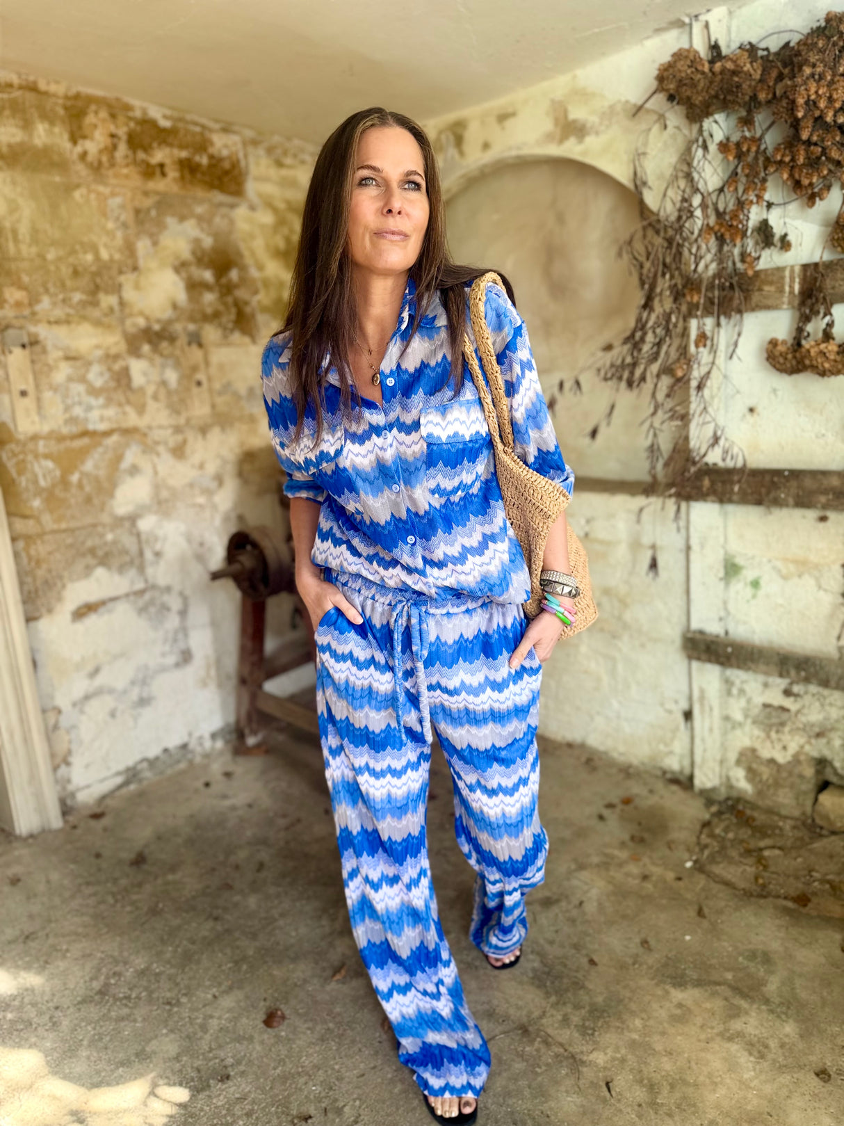 Seraphina Drawstring Pant - Ocean