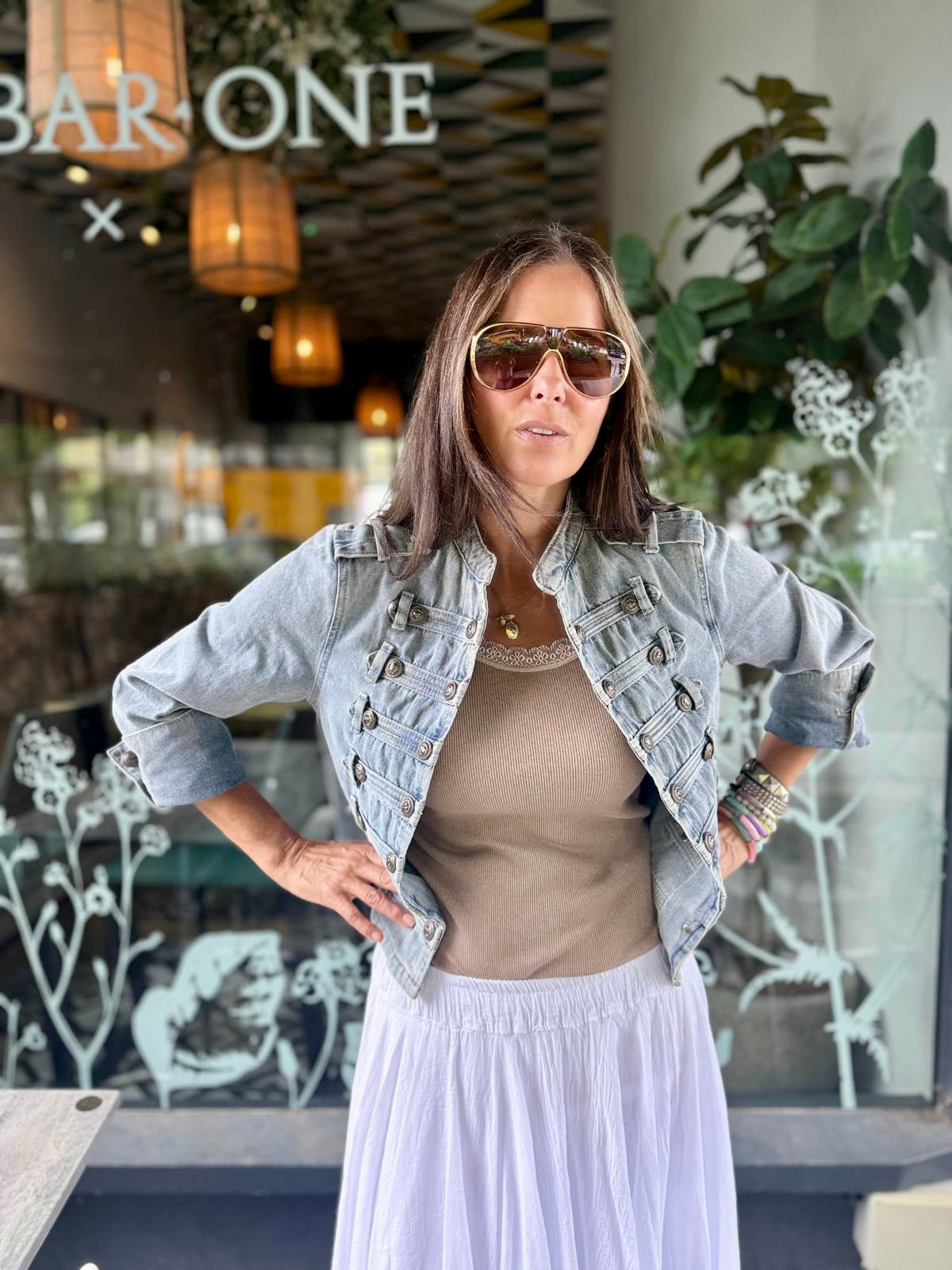 Lola Military Jacket - Denim