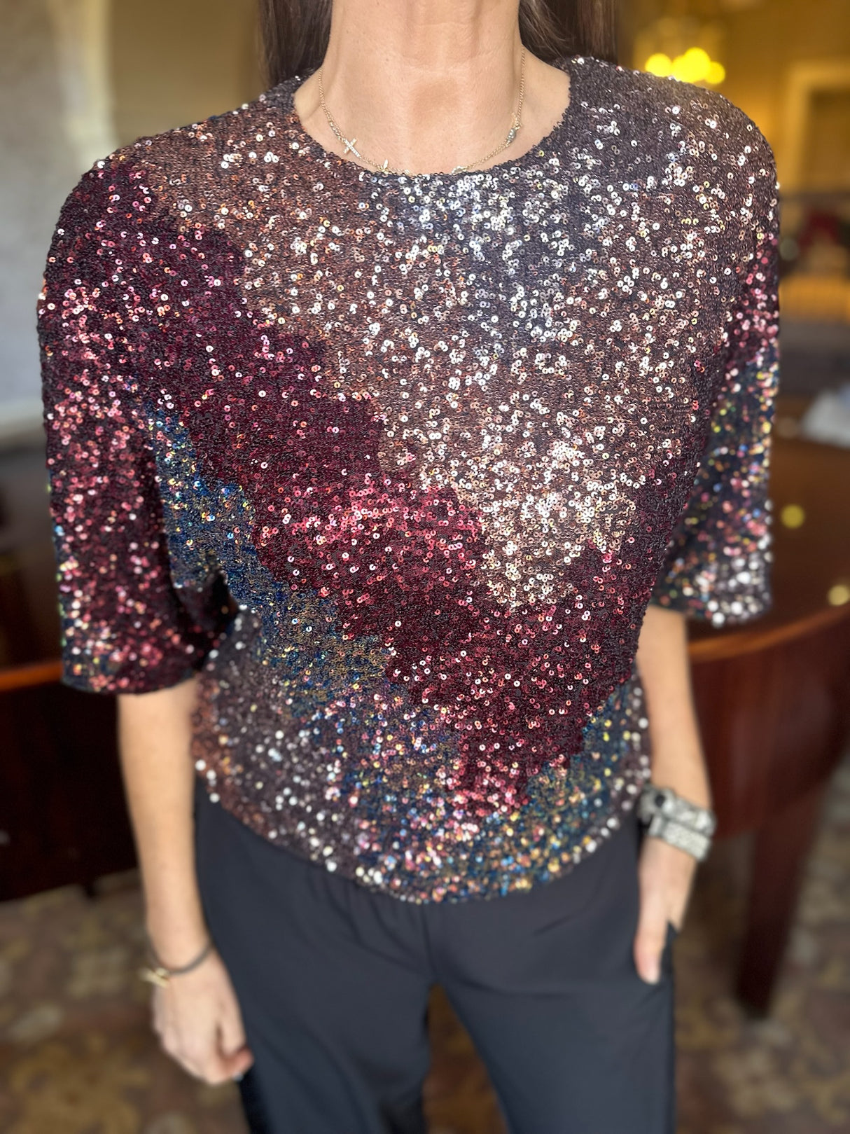 Pacey Sequin Top