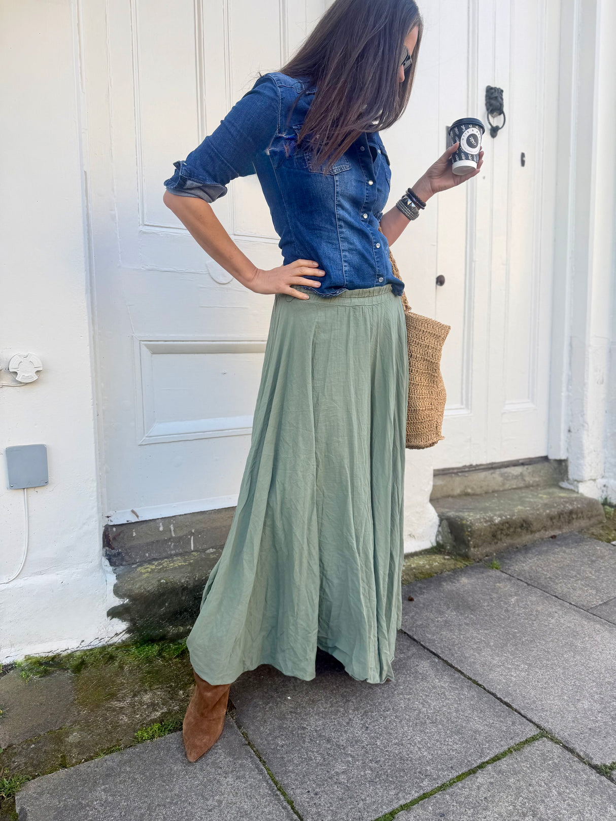 Jade Maxi Skirt - Khaki