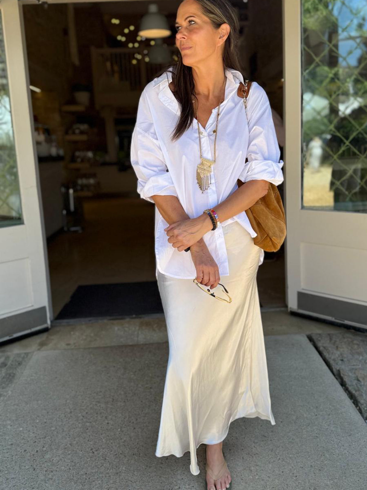 Alexia White Cotton Shirt