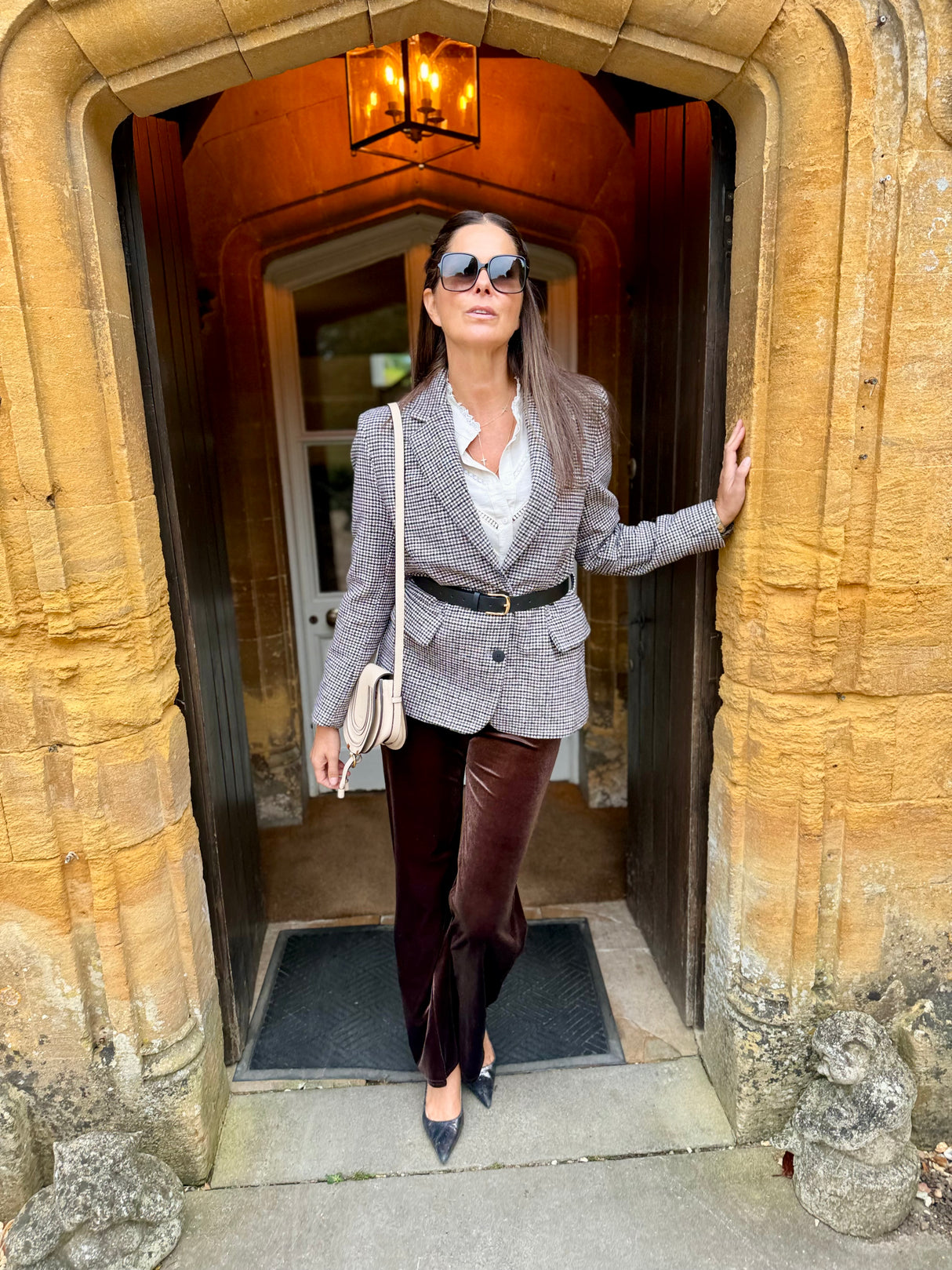 Jessica Velvet Pant - Chocolate