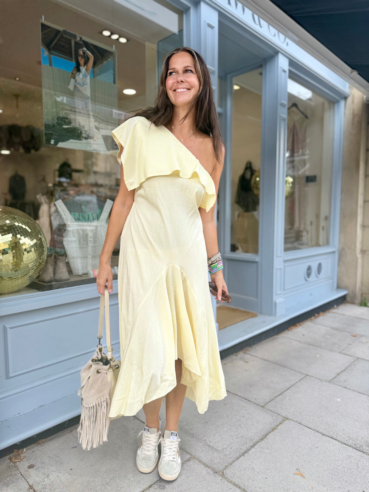 Eddie One Shoulder Midi Dress