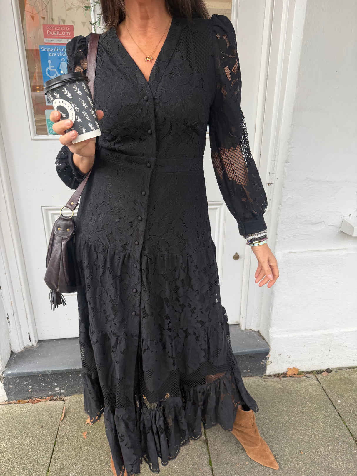 Alice Lace Dress - Black