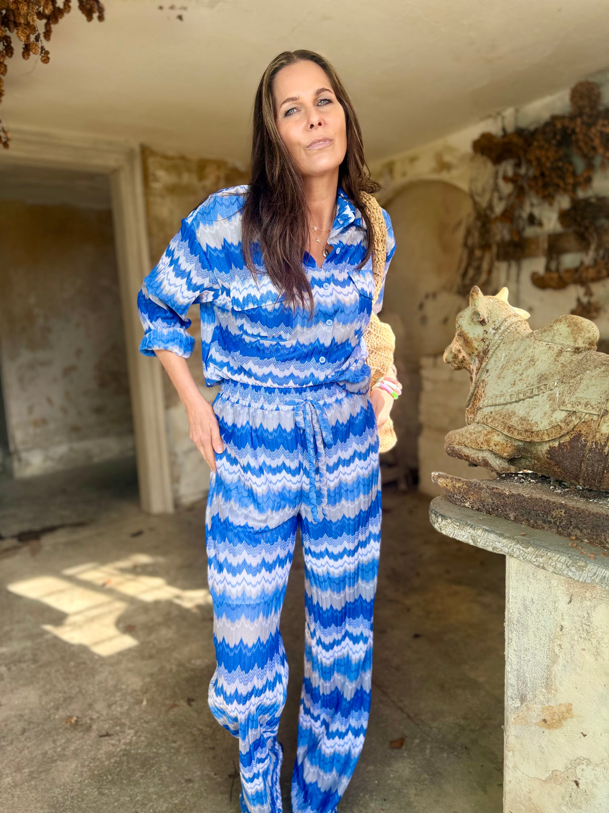 Seraphina Drawstring Pant - Ocean