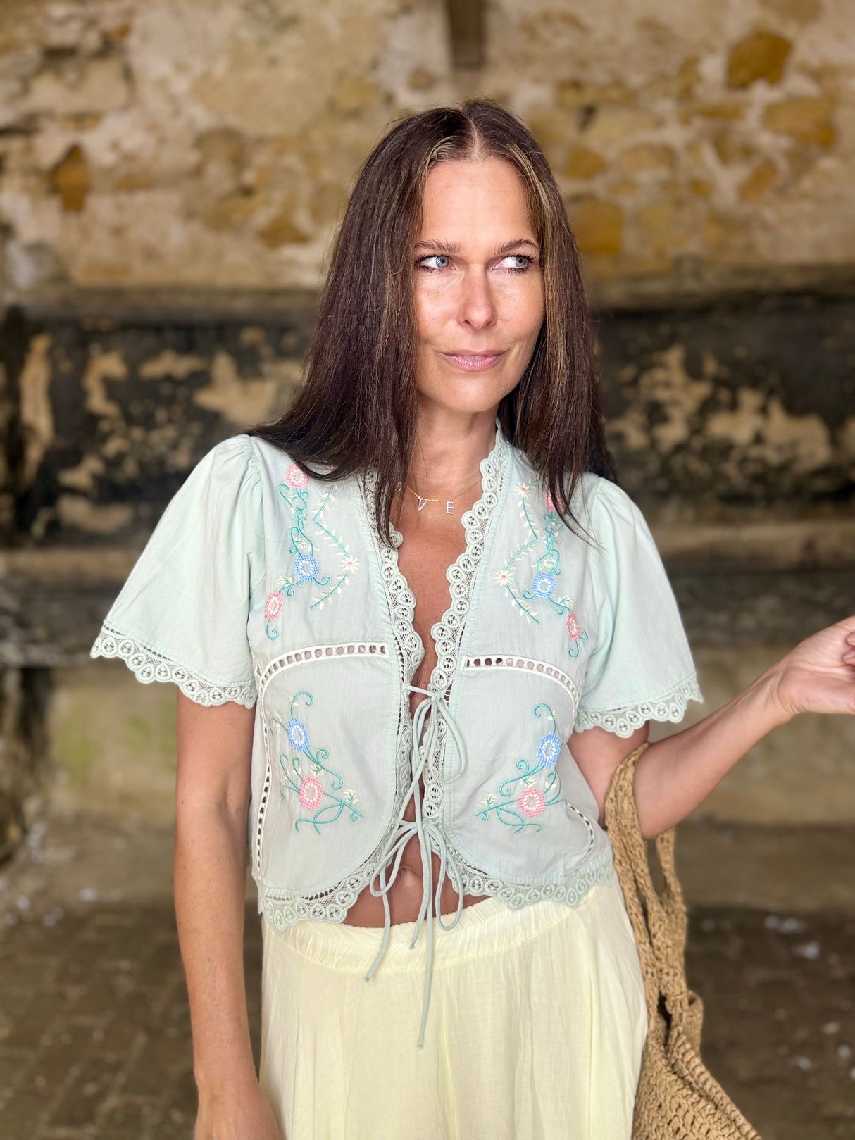 Muse Tie Blouse - Mint