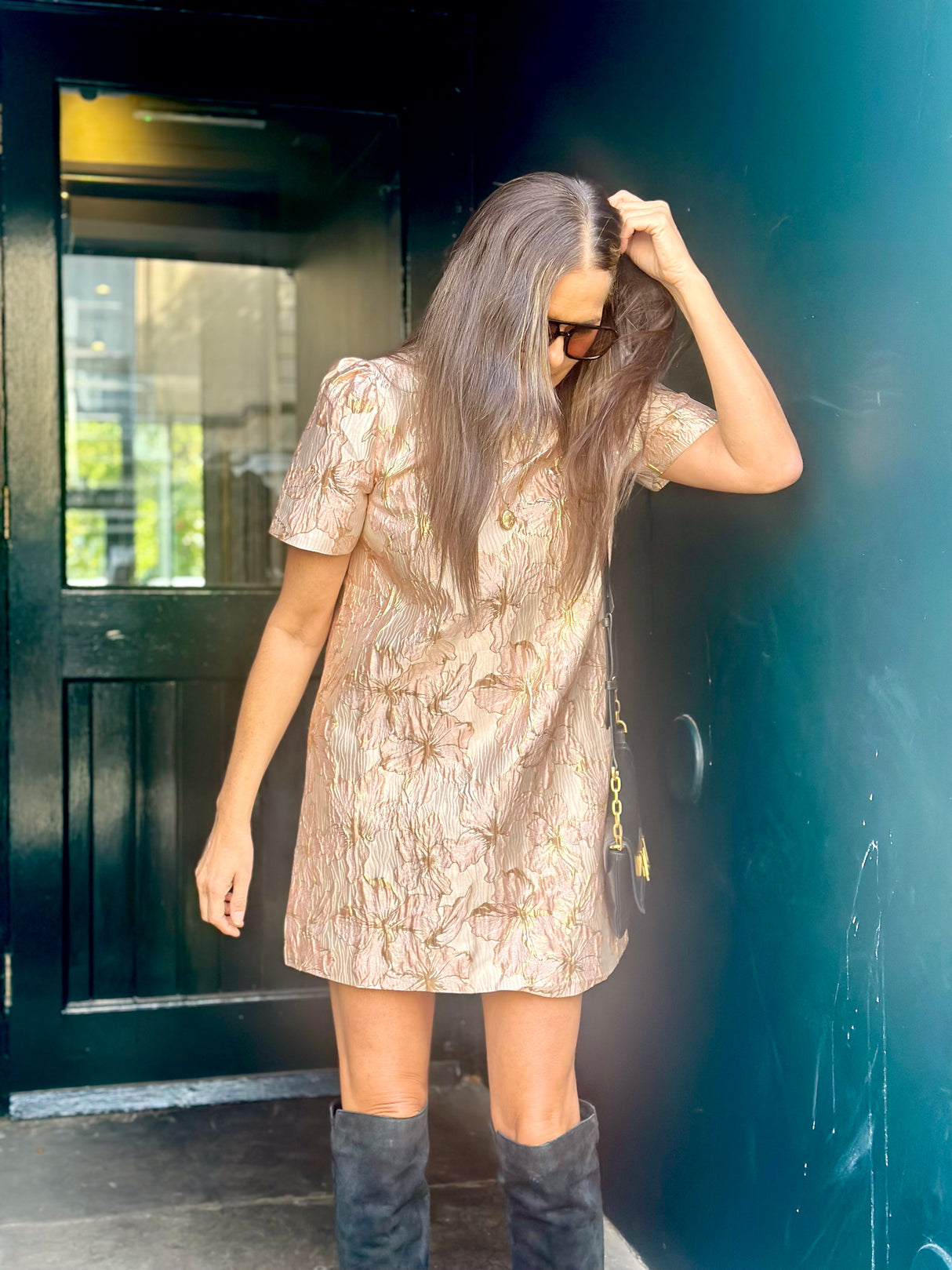 Rose Printed Mini Dress