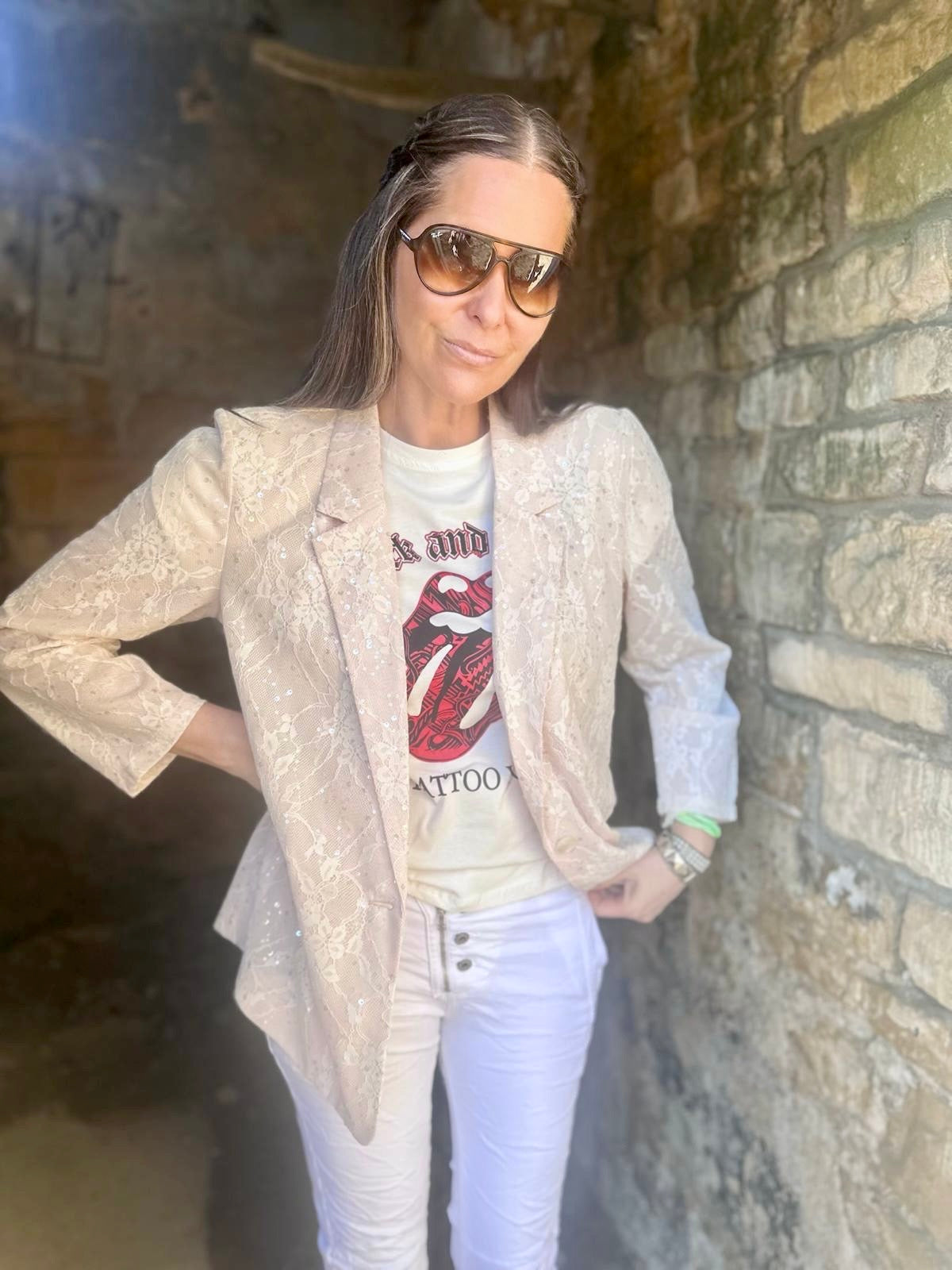 Blazer de renda Elen