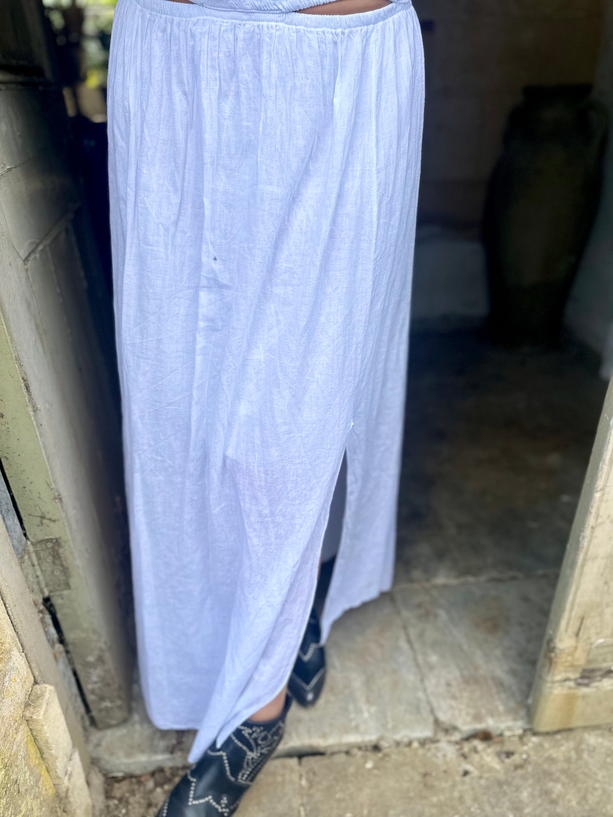 Zahra Cut Out Maxi - White