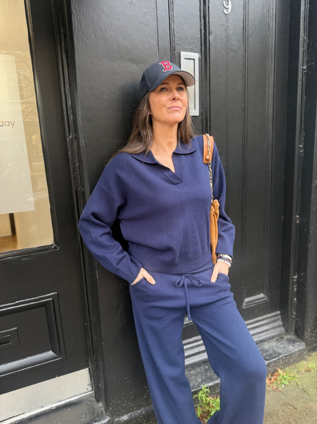 Temper Knitted Jogger- Navy