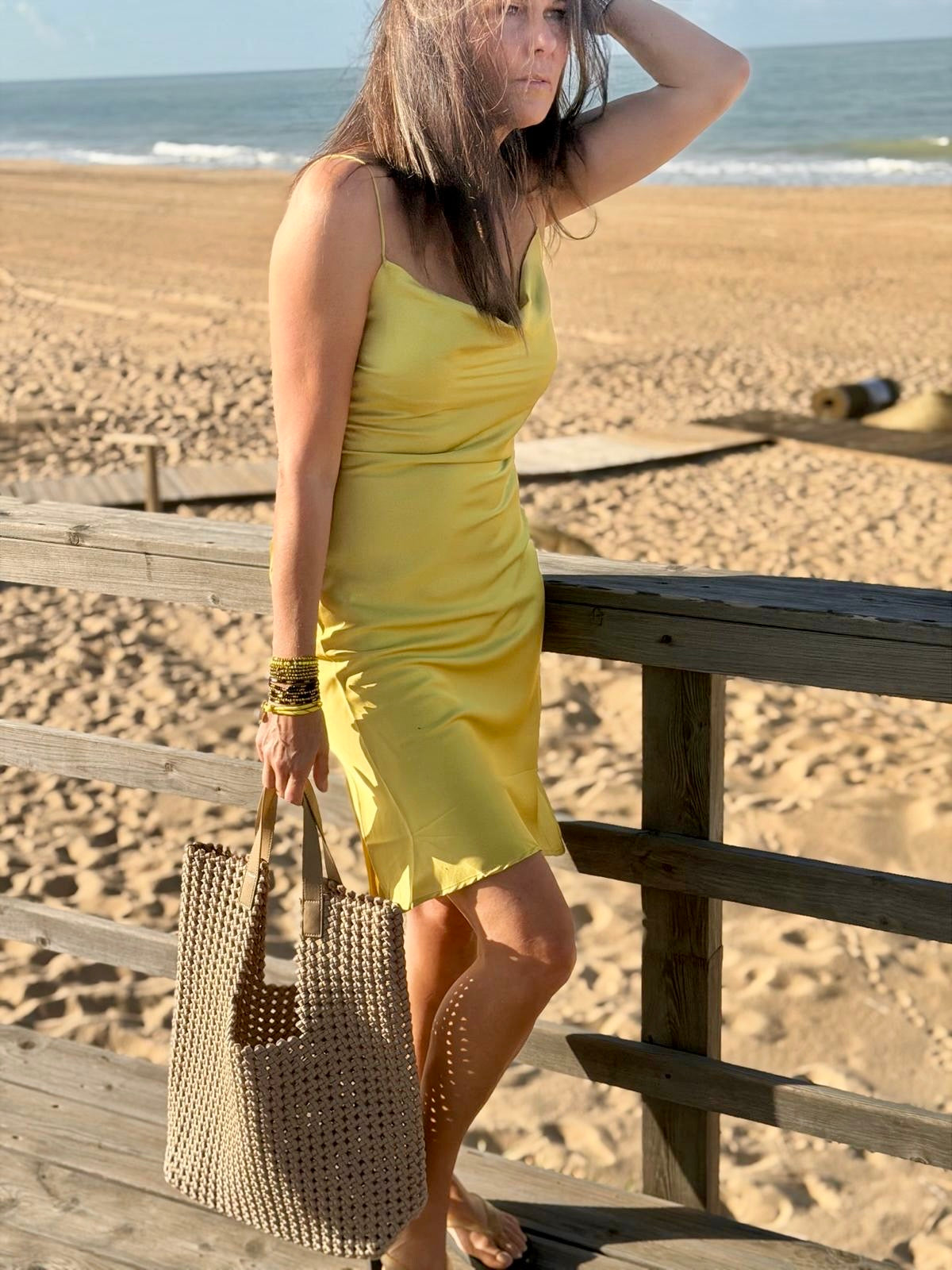 Eloise Slip Dress - Citrine