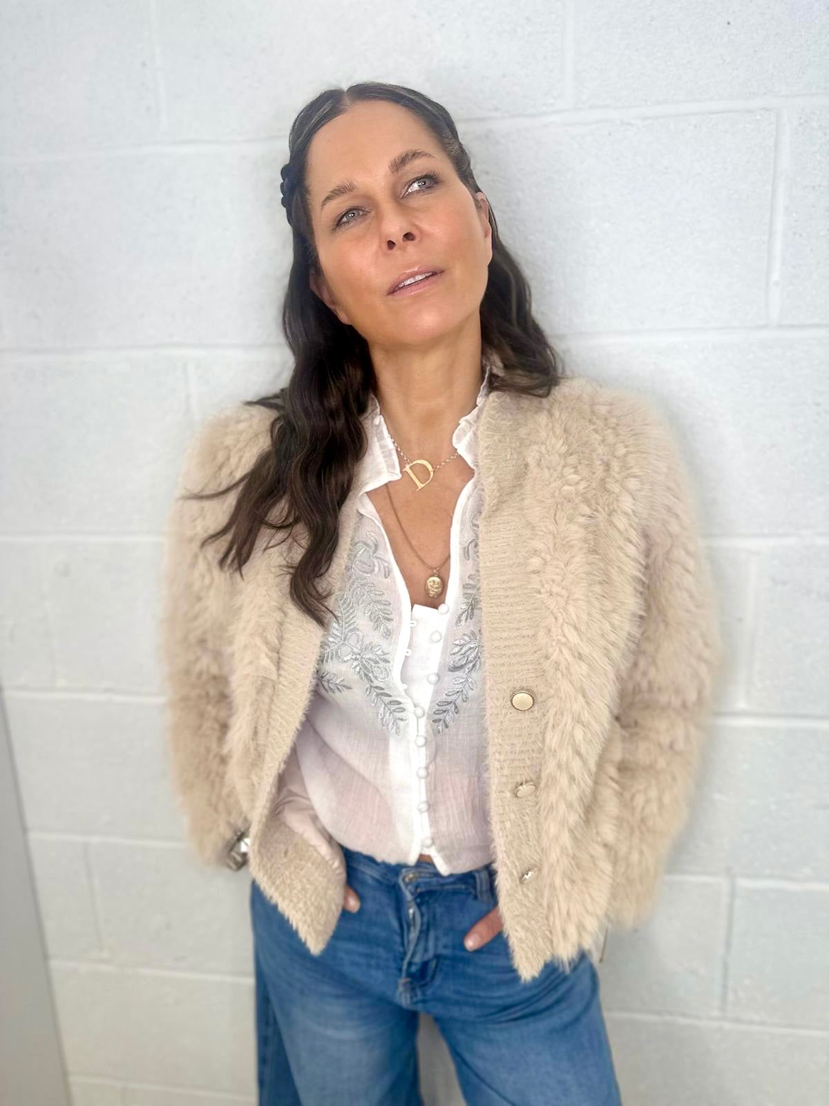 Kennedy Faux Fur Jacket Cream