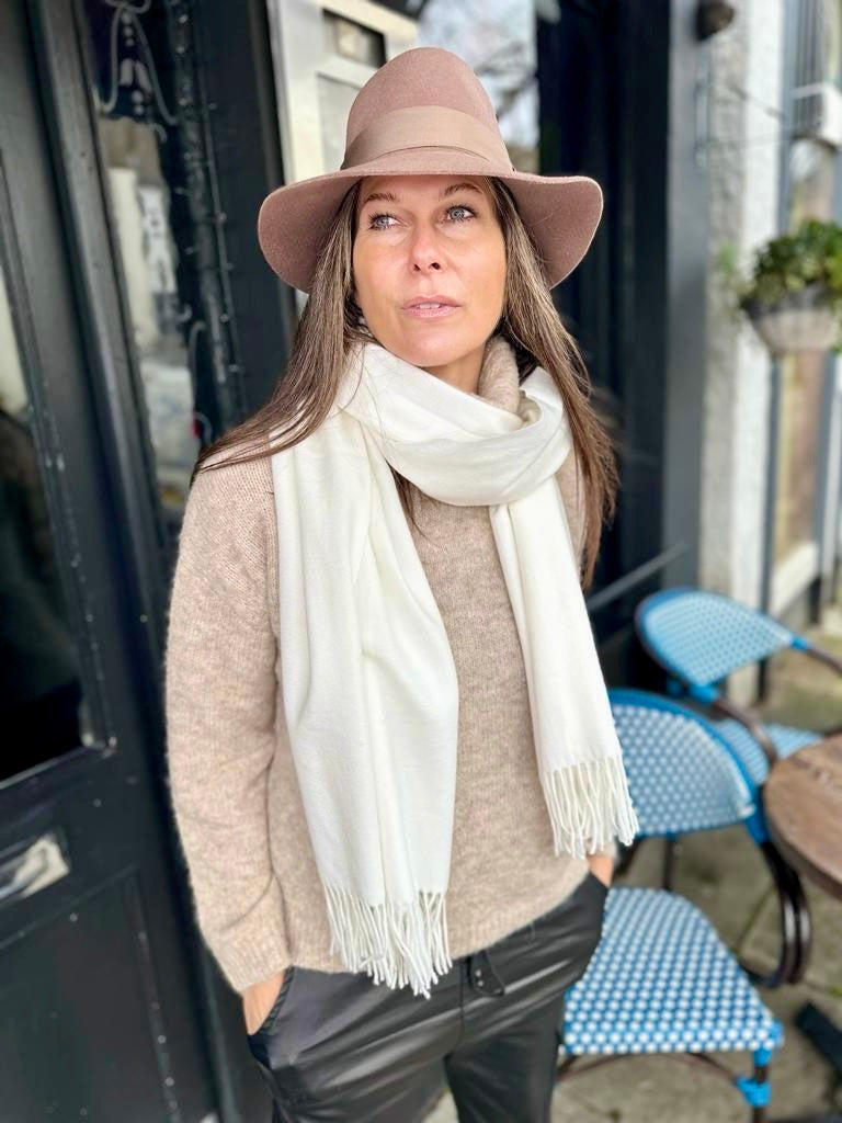 Cashmere Scarf Ivory
