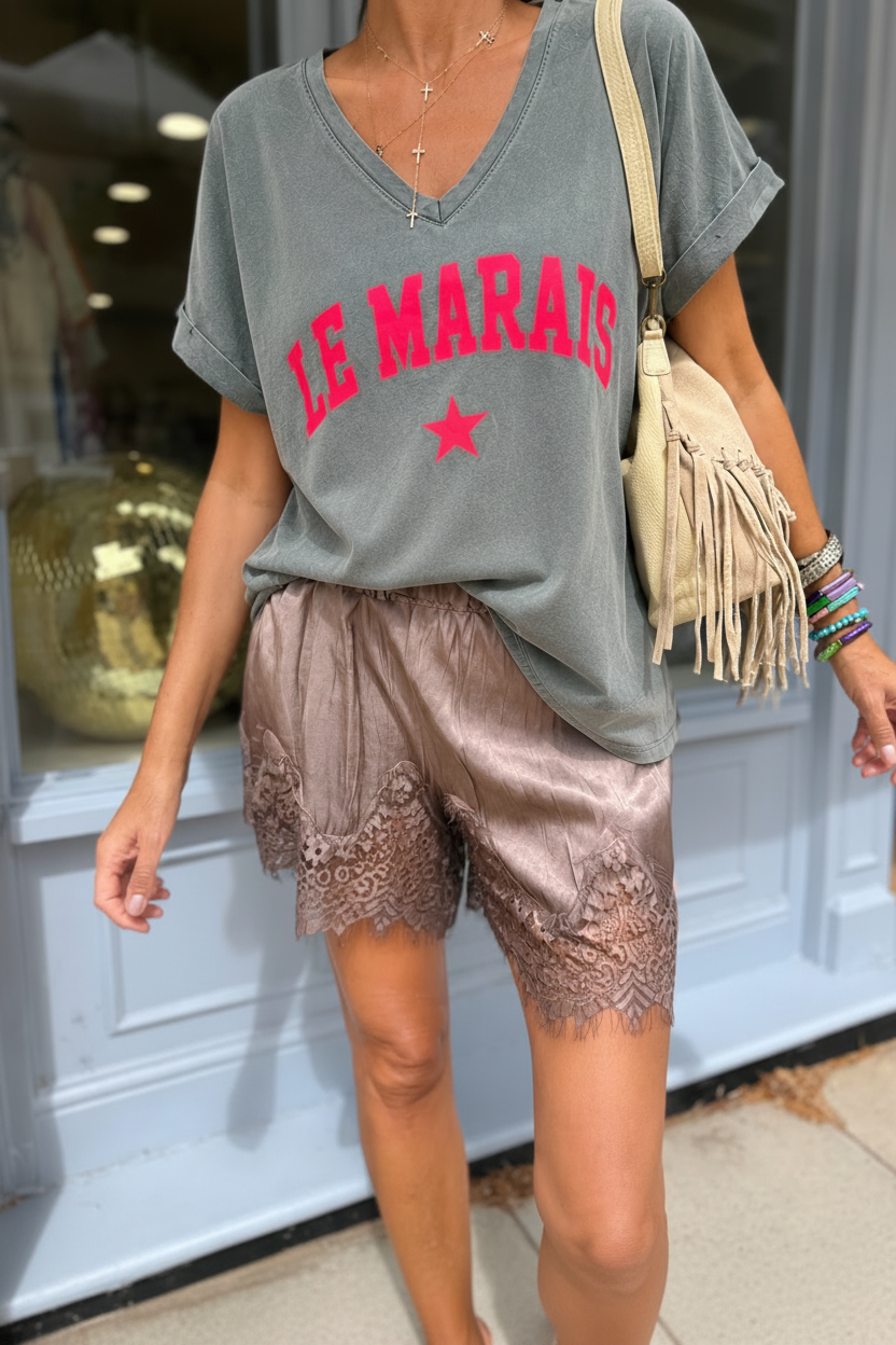 Le Marais Logo Tee - Khaki