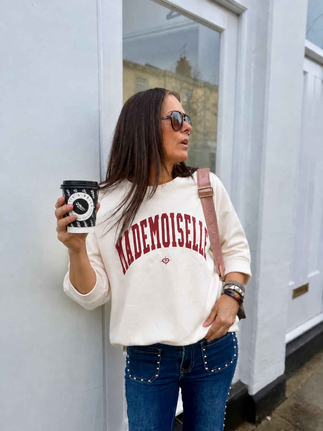 Mademoiselle Sweatshirt - Ecru/Red