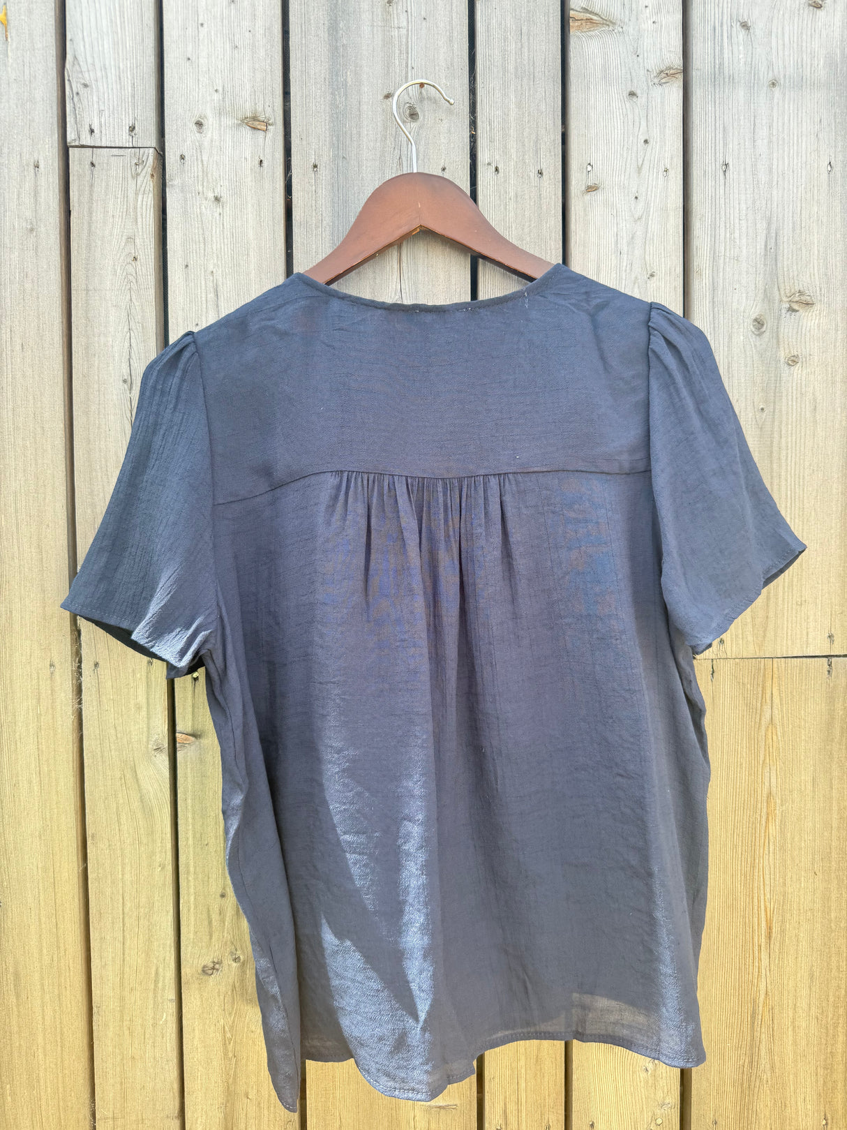 Kayley Button Blouse - Navy