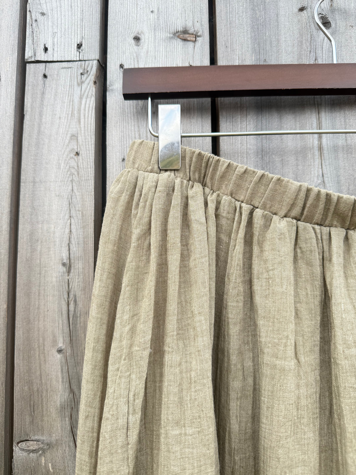 Jimmy Cotton Midi Skirt - Khaki