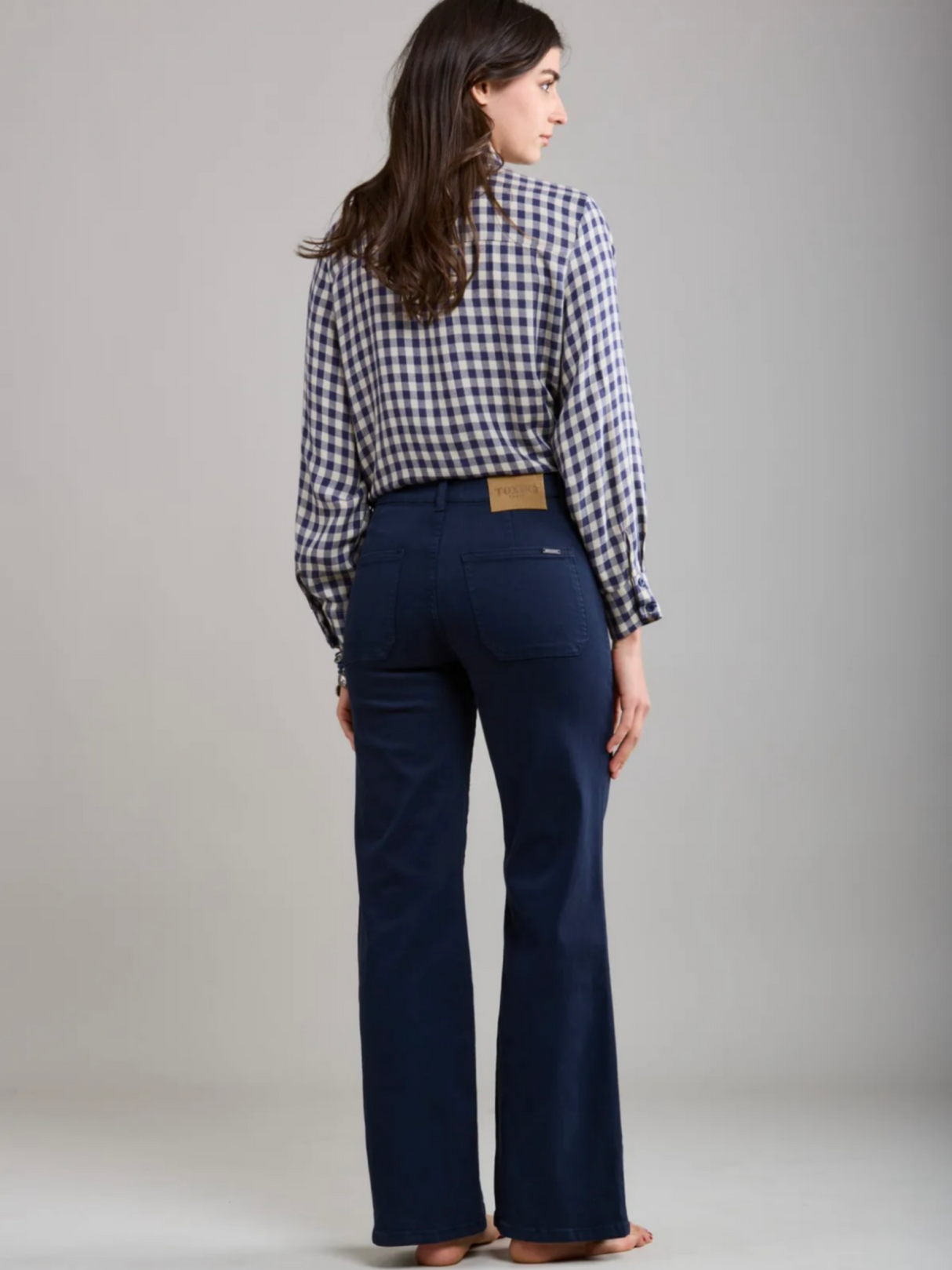 Crush Wide Leg - Navy