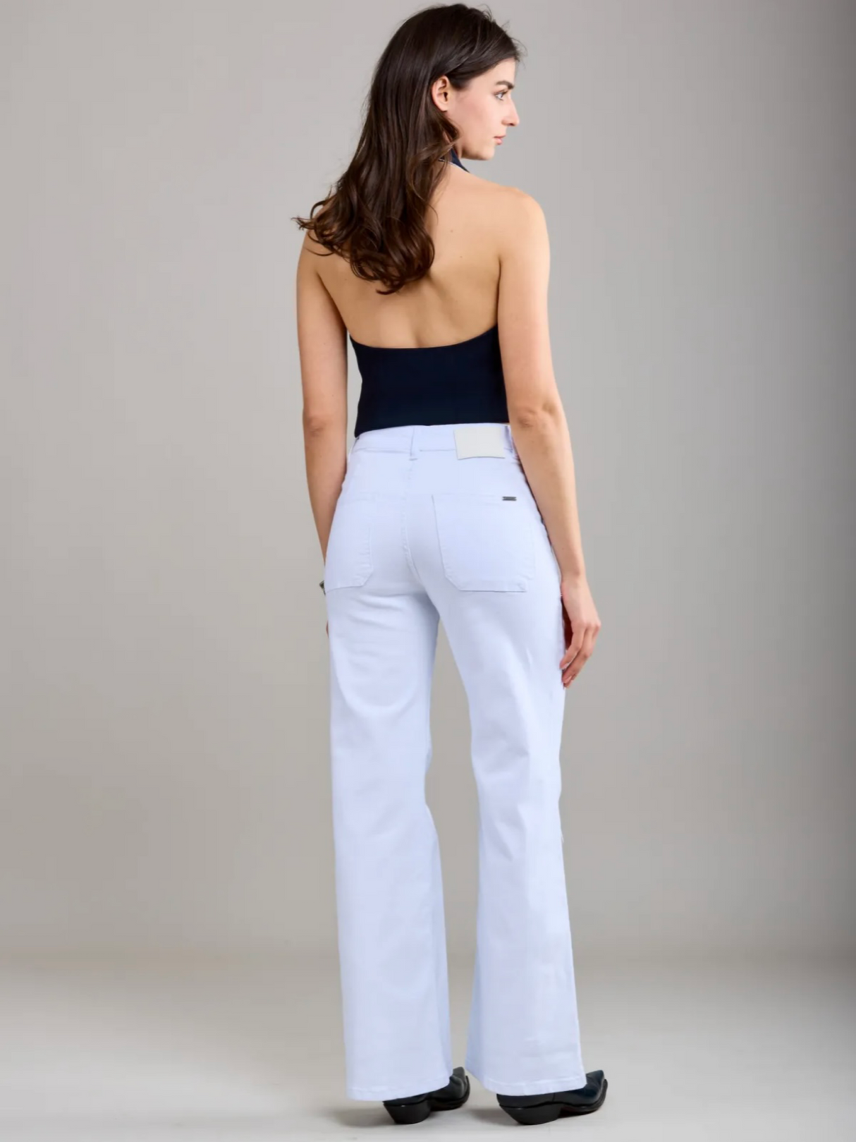 Crush Wide Leg - White Wash