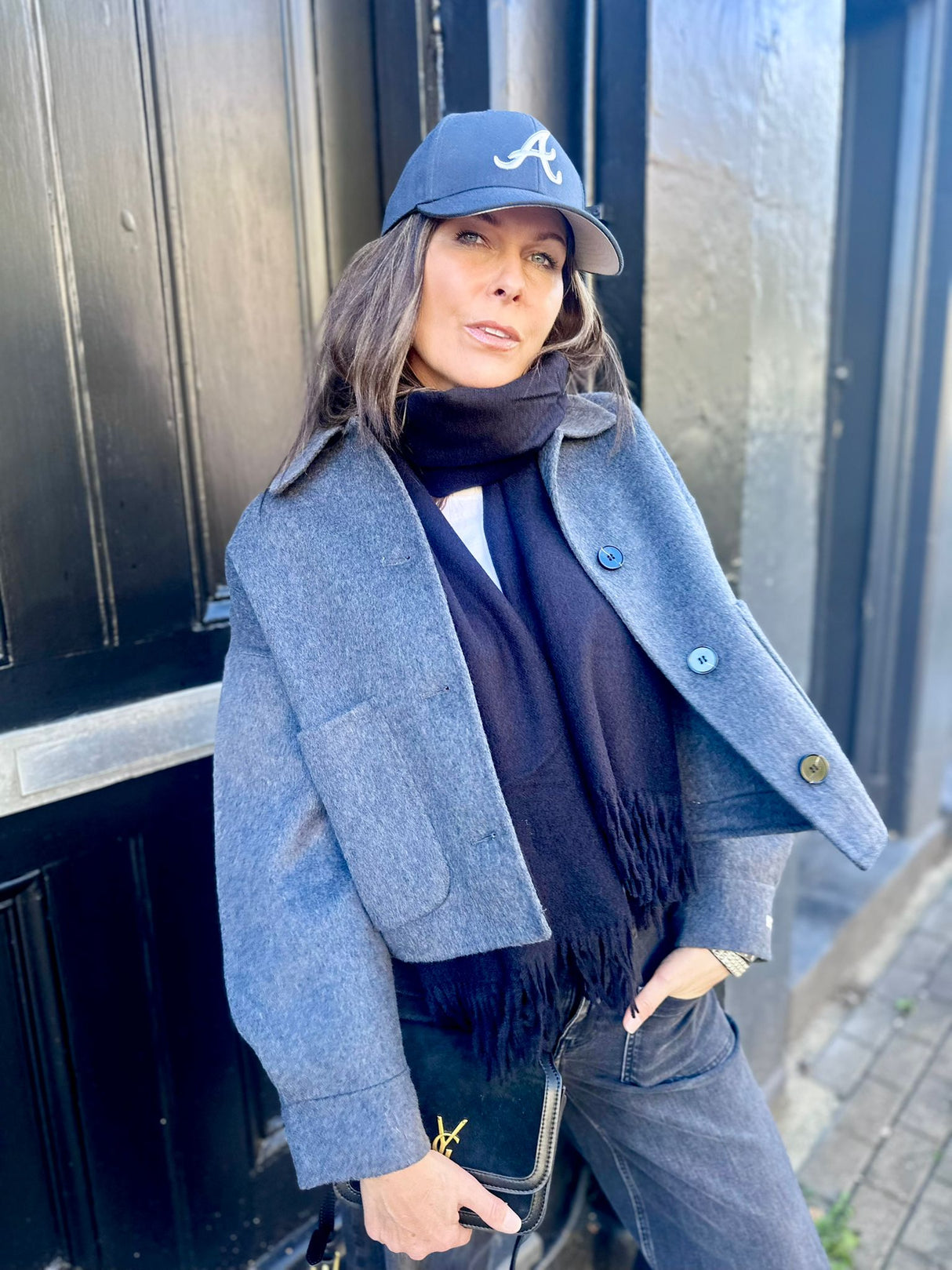 Reece Cropped Jacket - Grey