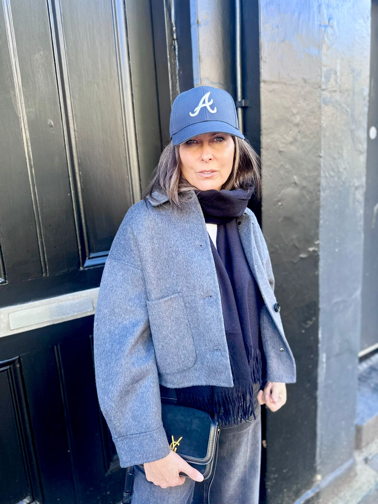 Reece Cropped Jacket - Grey