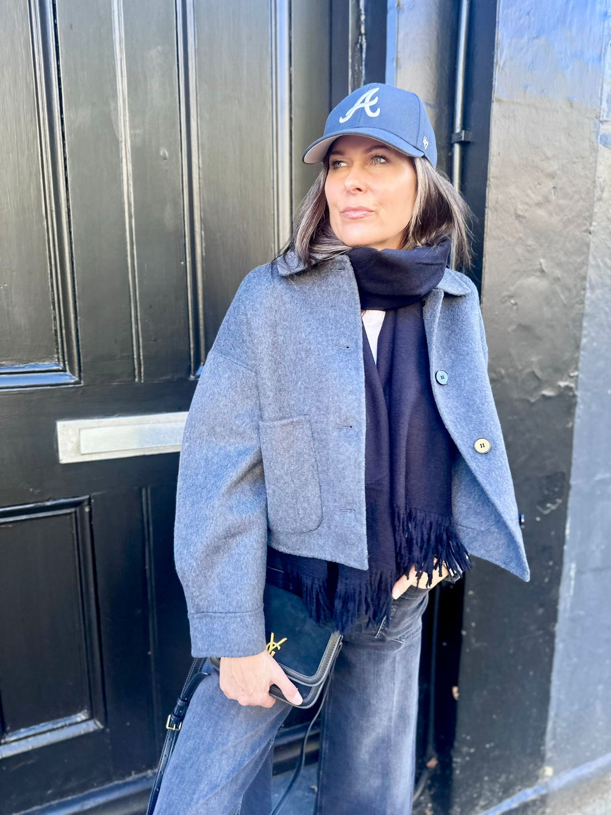 Reece Cropped Jacket - Grey