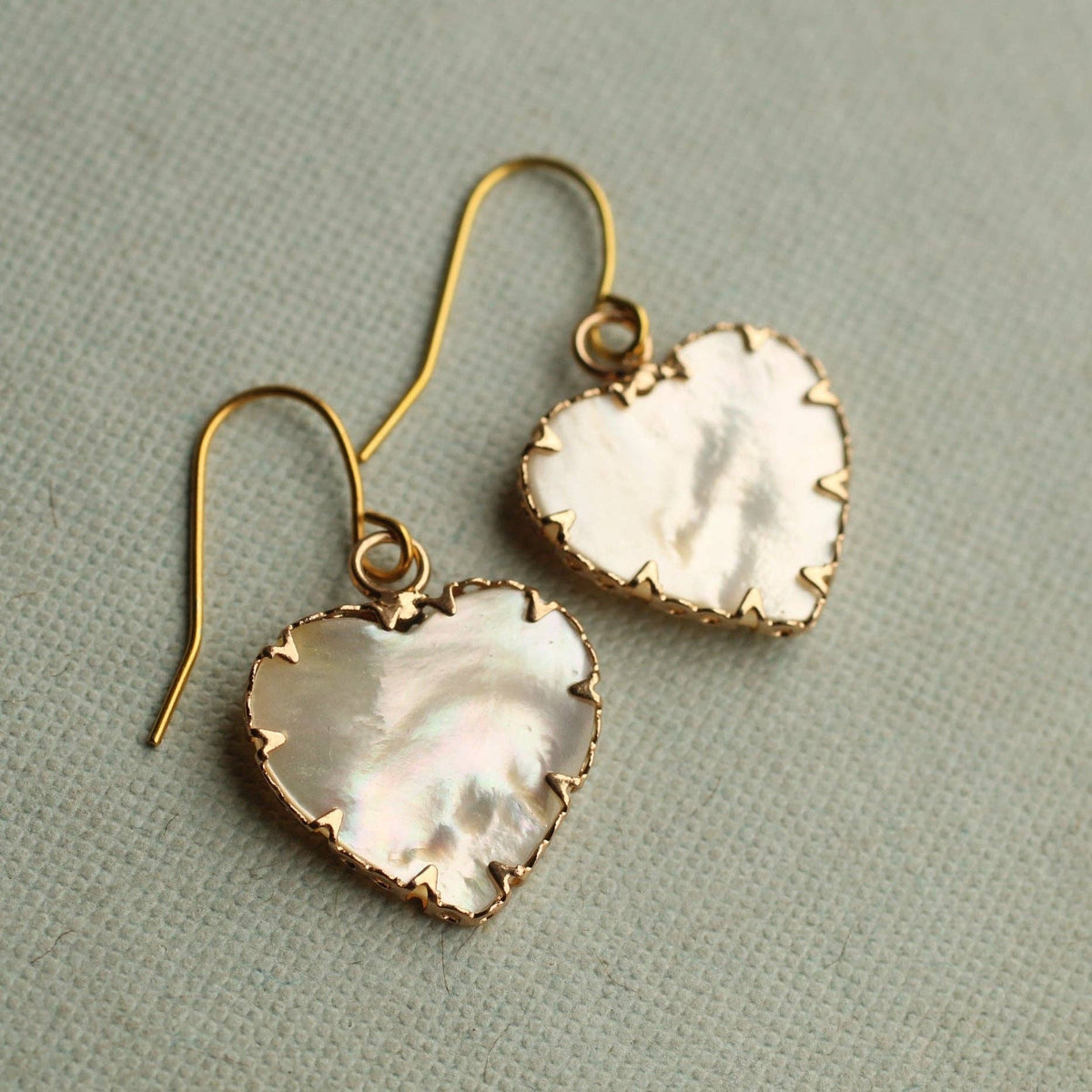 Pearl Heart Earrings