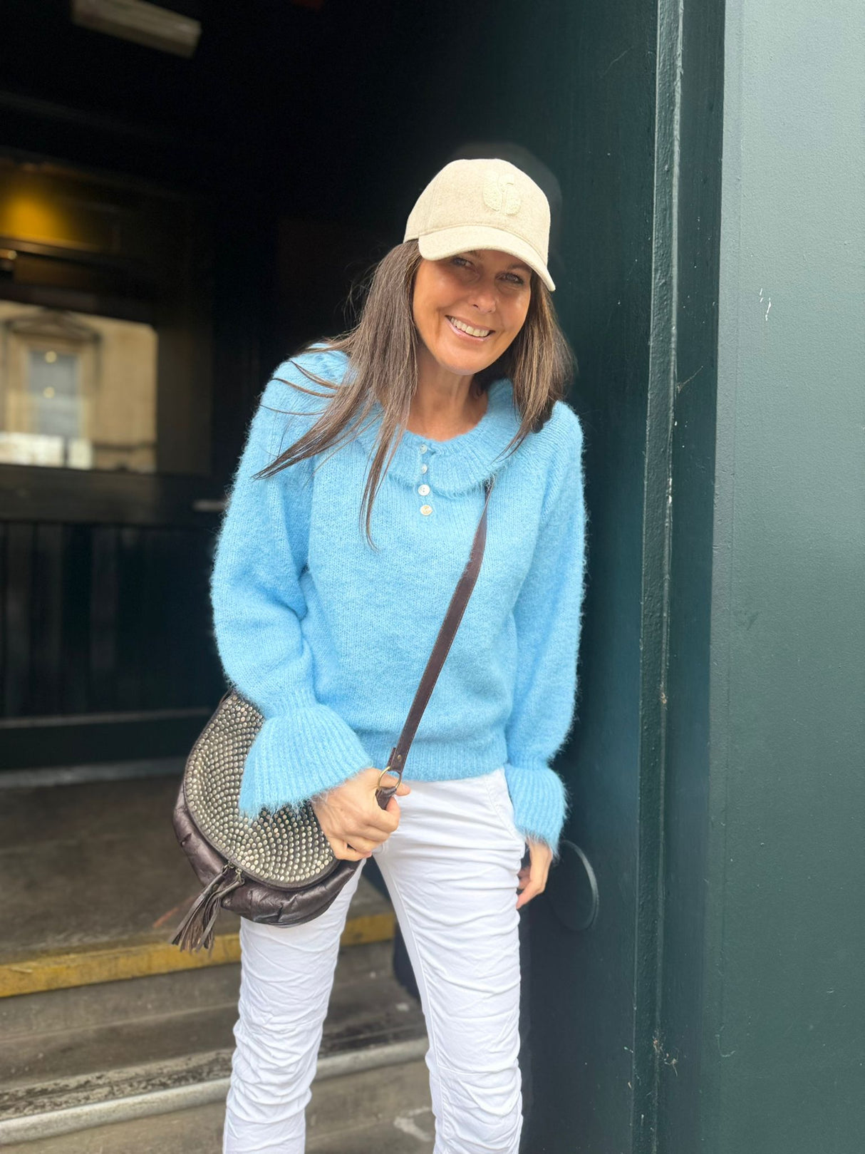 Peter Pan Collar Knit - Baby Blue