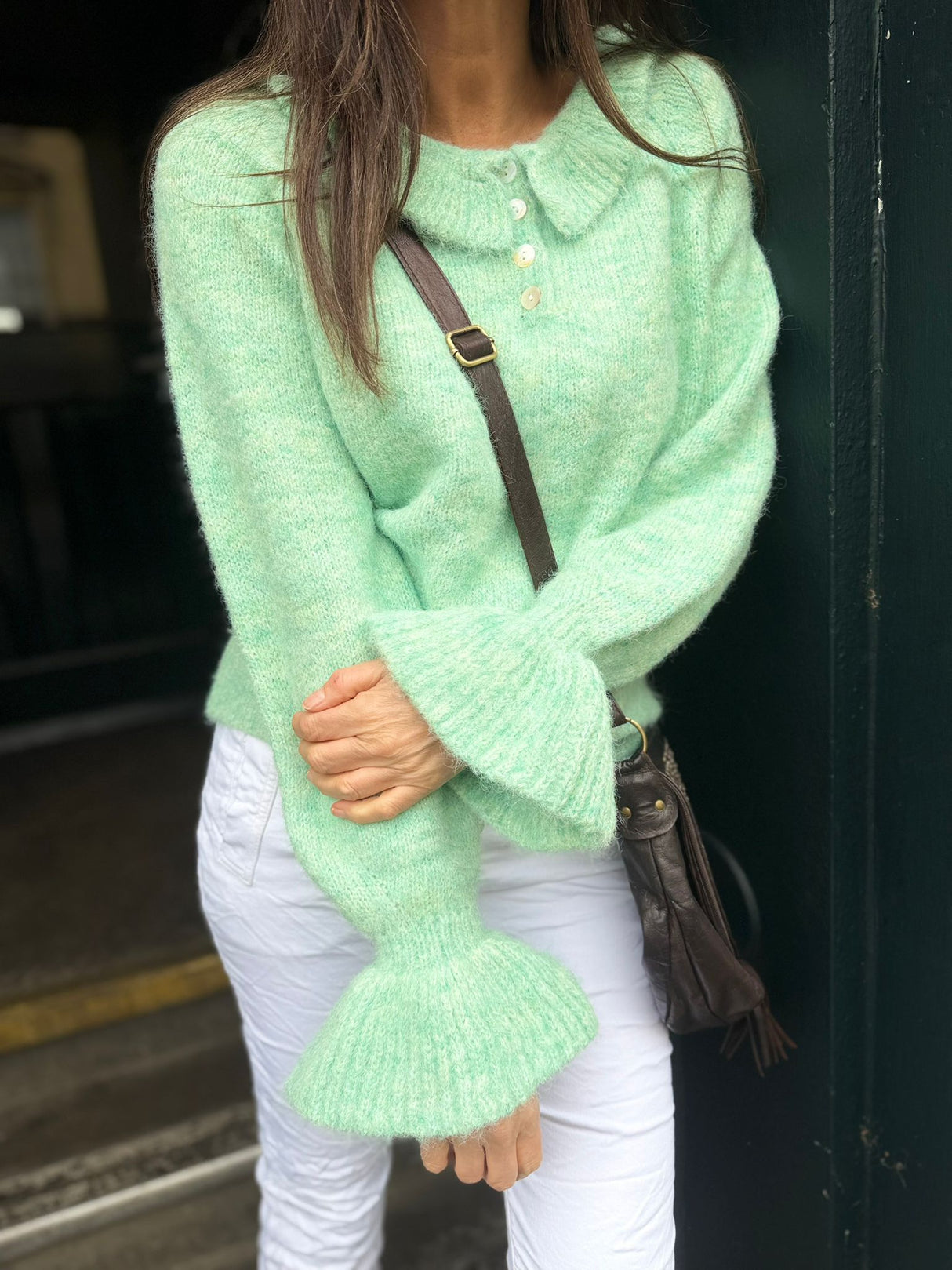 Peter Pan Collar Knit - Mint