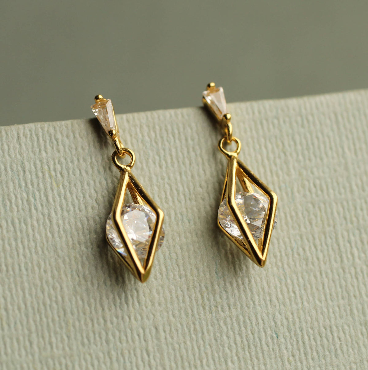 Rhombus Jewel Earrings