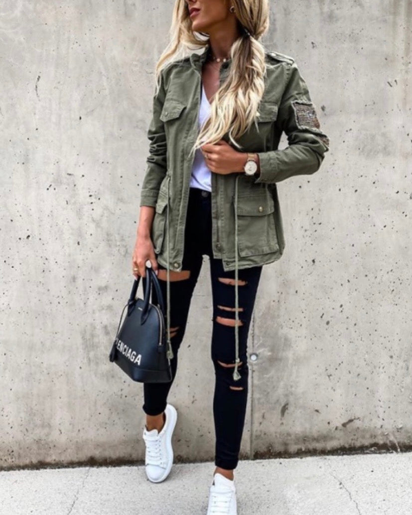 Niko Cargo Jacket Khaki