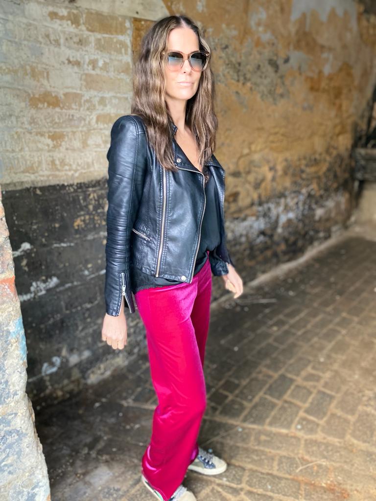 Jessica Velvet Pant Magenta