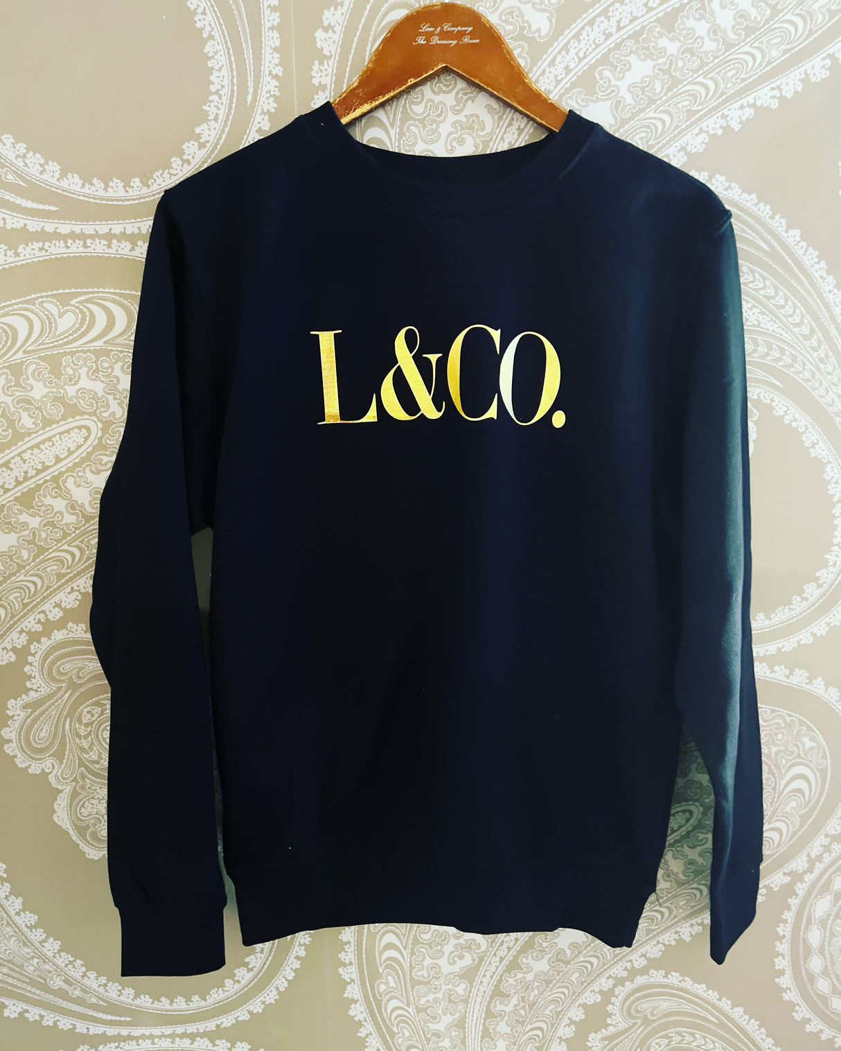 Sudadera LCo azul marino/dorado