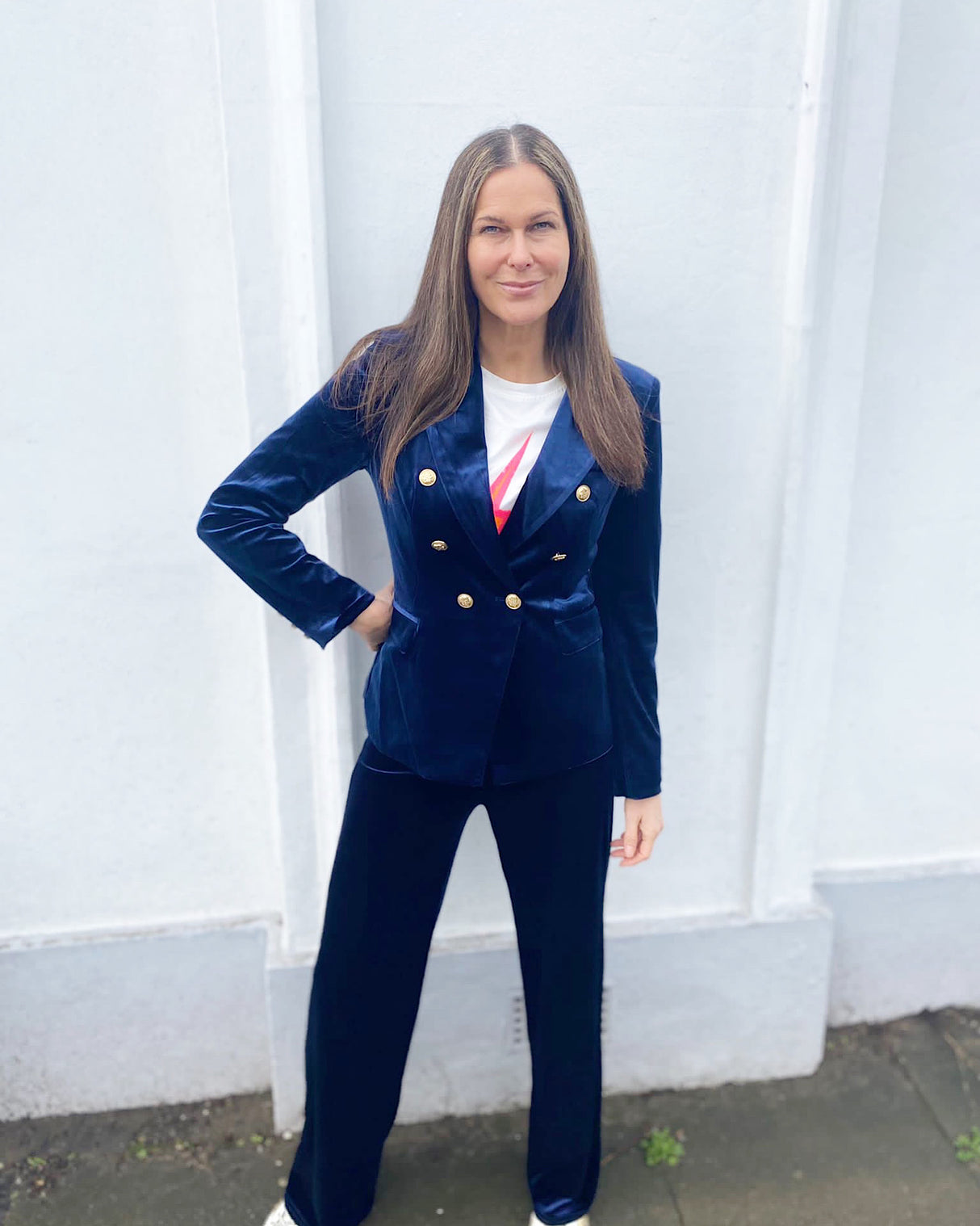 Jessica Velvet Pant - Navy