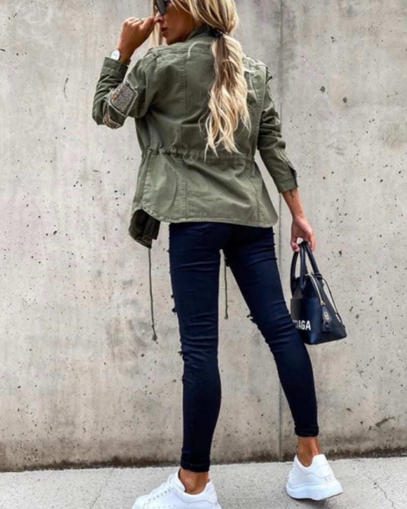 Niko Cargo Jacket Khaki