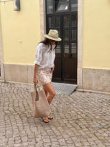 Talia Beaded Mini Skirt - Cream