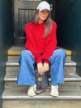 Arlo Wide Sleeve knit - Red