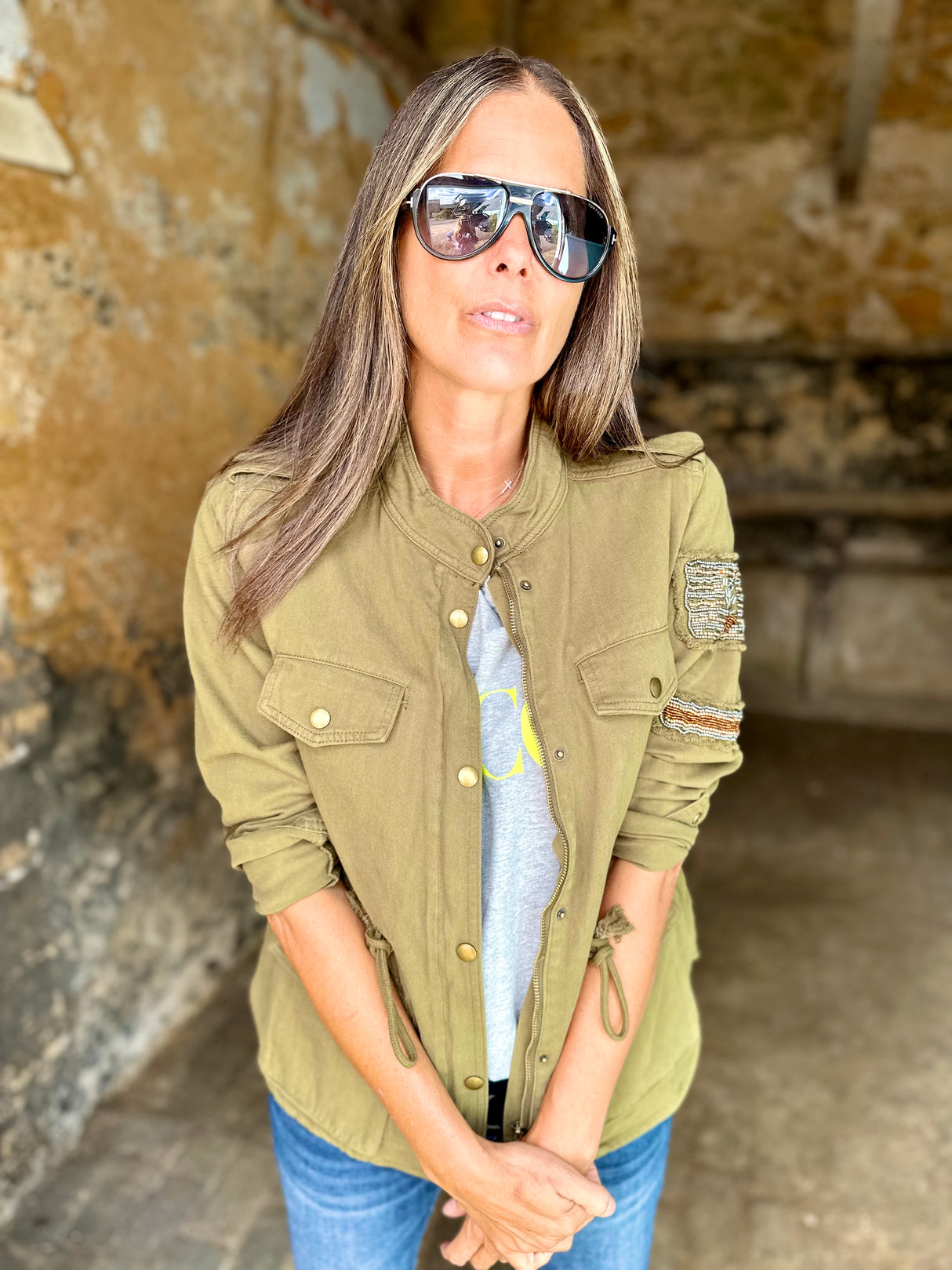Chaqueta cargo Niko color caqui