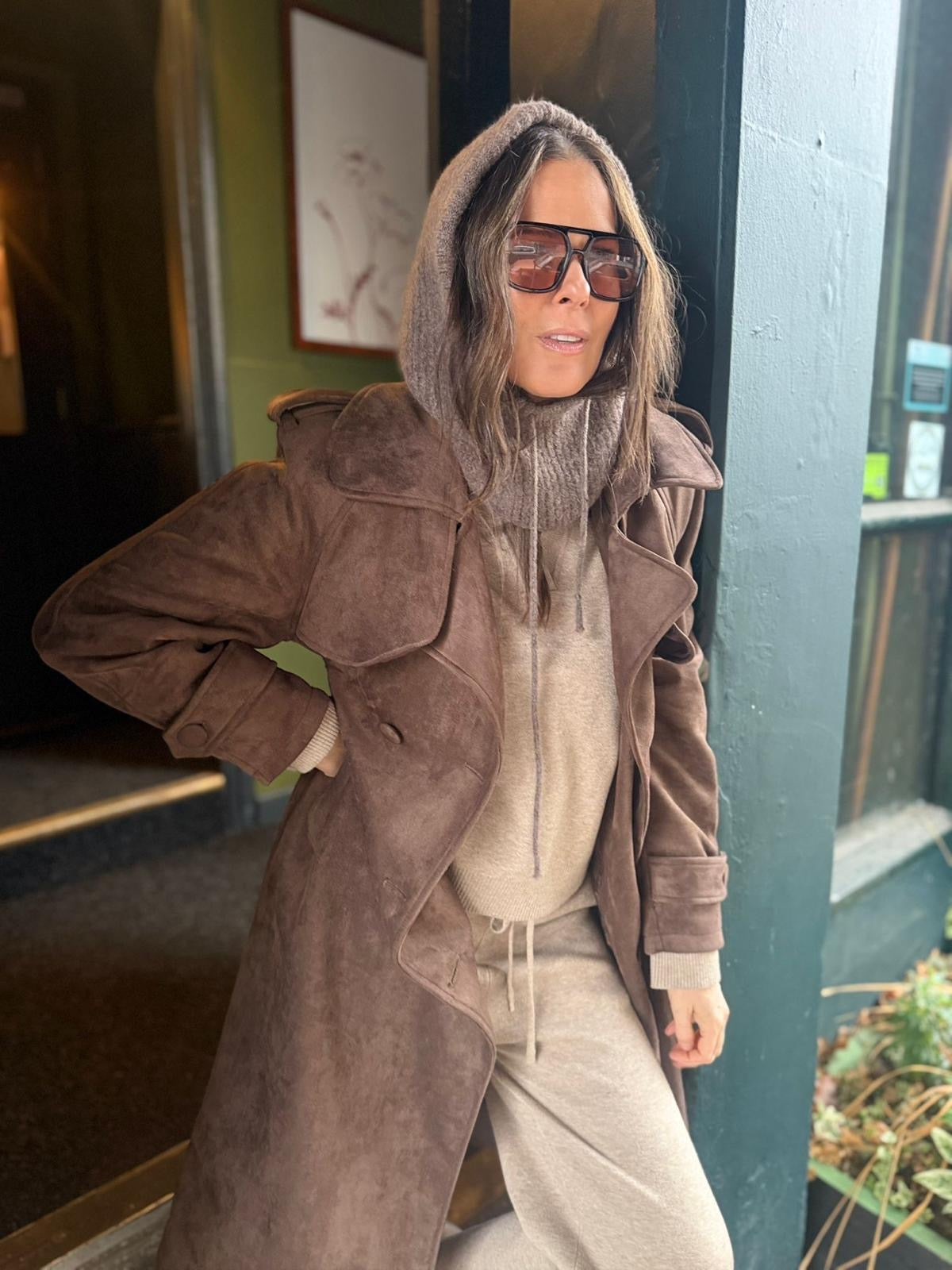 Liv Knitted Hood - Taupe