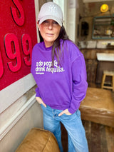 Sudadera Yoga &amp; Tequila - Morada