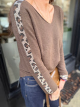 Nala Knit With Sequin - Olive