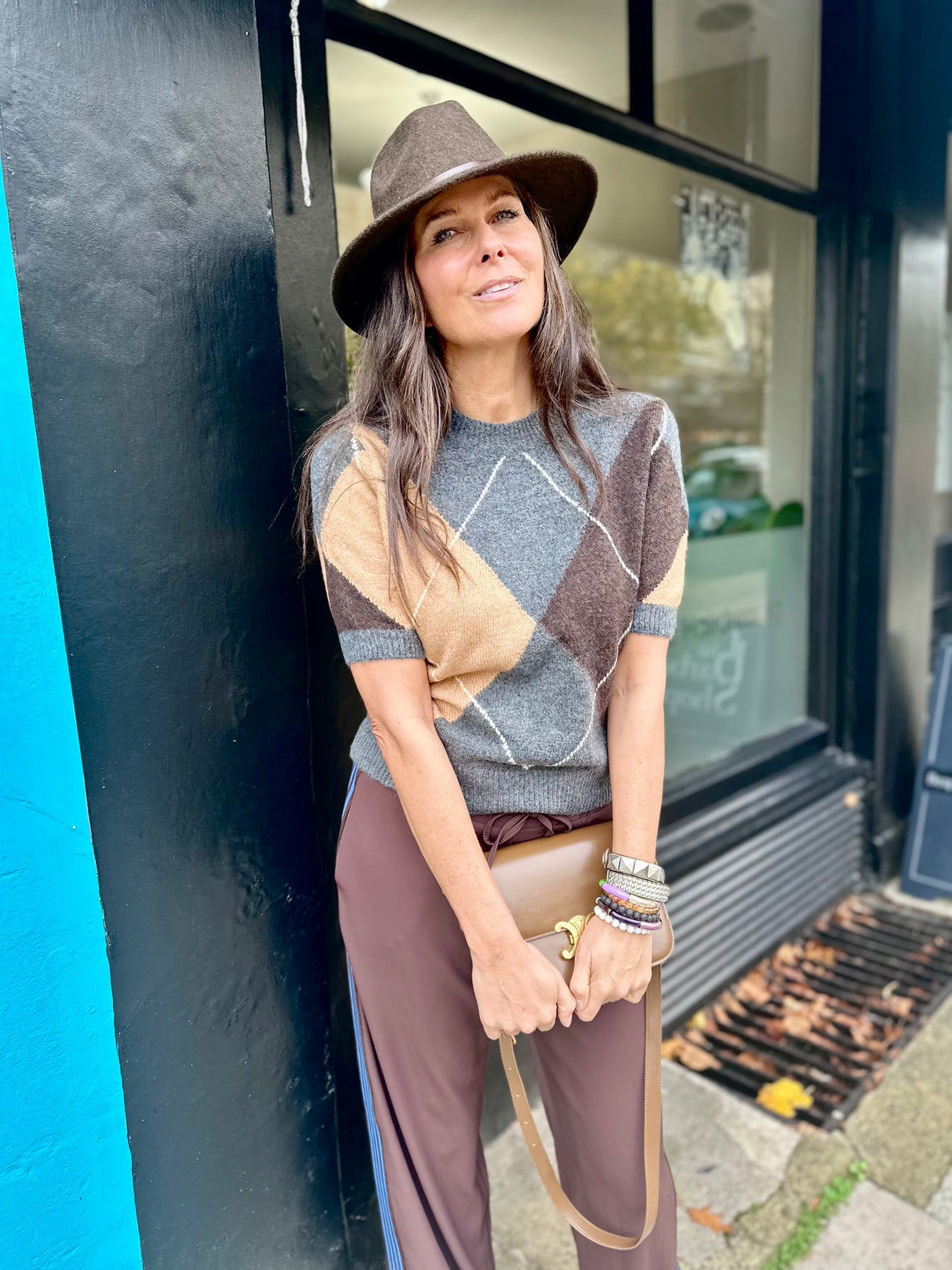 Diamond Short Sleeve Knit