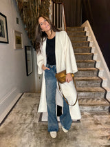 Saville Long Line Knit - Ecru